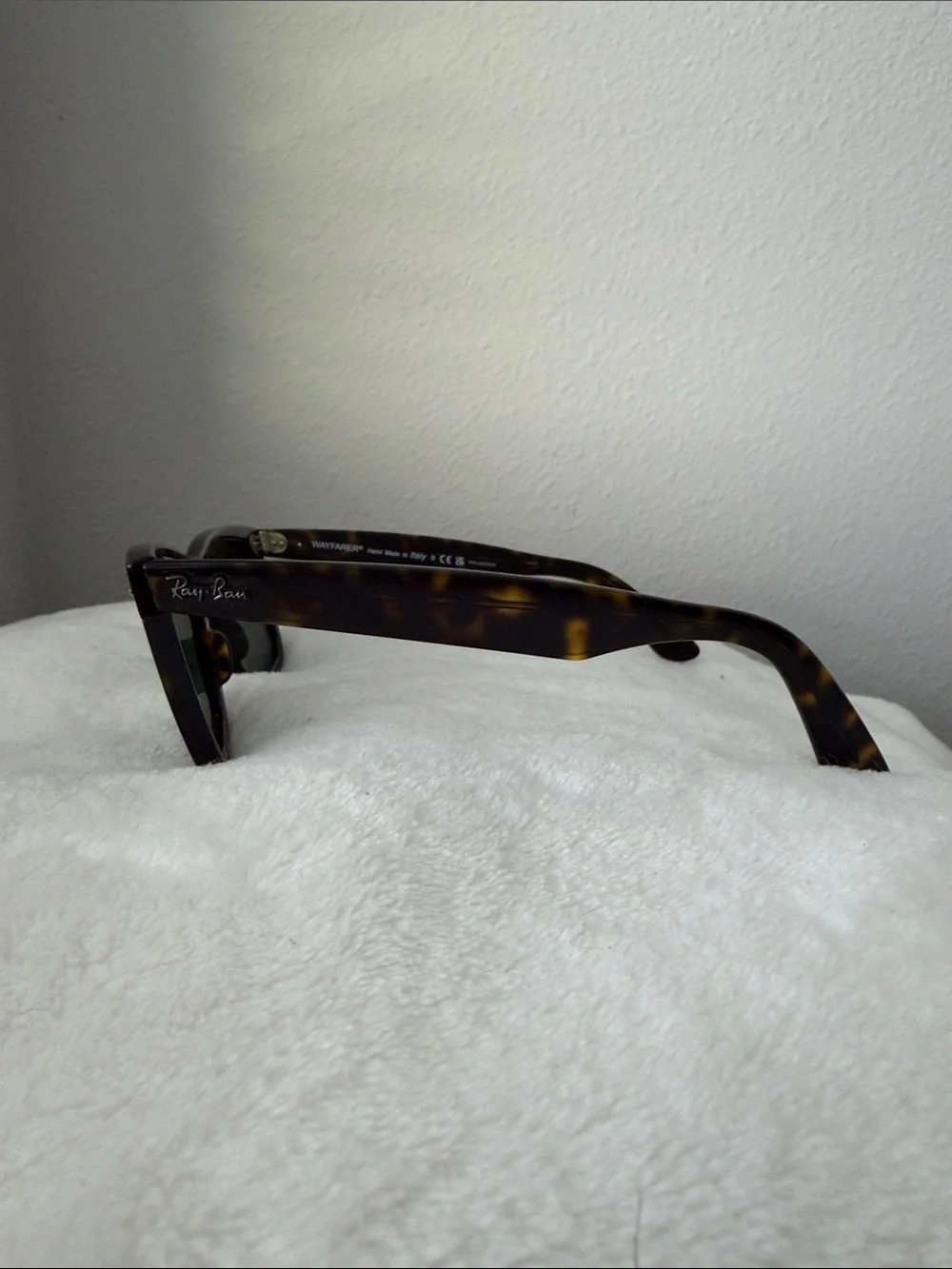 Ray-Ban Brown Tortoise Frame Sunglasses with Green Lenses